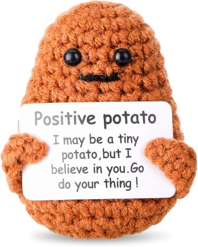 Antrect Positive Potato Pocket Hug Positive Kartoffel Puppe Glücksbringer Kreative Strickwolle Puppe Geschenke für Geburtstage, Weihnachtstag, Valentinstag und Verschiedene Feiertage von Antrect