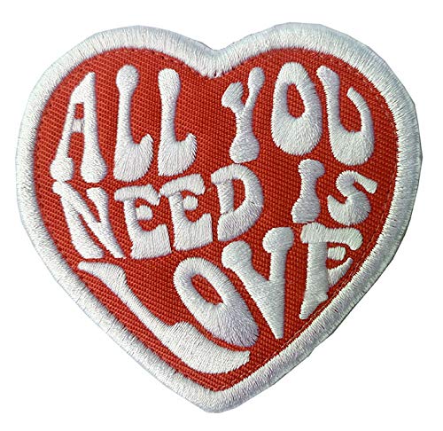 Antrix Aufnäher zum Aufbügeln oder Aufnähen, inspiriert von All You Need Is Love, für Kinder, Teenager, Erwachsene von Antrix