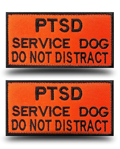 Antrix PTSD Service Dog Patch Do Not Distract Dog Animal Support Vests/Harnesses ESA Support Fastener Hook & Loop Embroidered Patch Emblem for All Art Dogs, 10.2x5.1 cm Orange Antrix PTSD Service Dog Patch Do Not Distract Dog Animal Support Vests/Harnesses ESA Support Fastener Hook & Loop Embroidered Patch Emblem for All Art Dogs, 10.2x5.1 cm Orange von Antrix