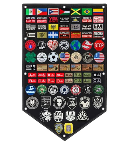 Großer Patch-Banner-Halter, Moral Emblem, Display, Nylon-Panel, Posterrahmen, Klettverschluss, Armee, Militär, Patch, Emblem, Tags, V-Flagge, Aufbewahrung für Wandmontage, Türaufhängung oder faltbar Großer Patch-Banner-Halter, Moral Emblem, Display, Nylon-Panel, Posterrahmen, Klettverschluss, Armee, Militär, Patch, Emblem, Tags, V-Flagge, Aufbewahrung für Wandmontage, Türaufhängung oder faltbar von Antrix