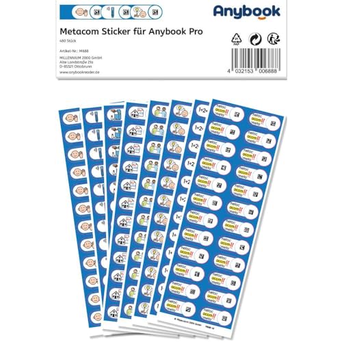 Anybook Pro Sticker Set mit Metacom Symbolen (480 St.) von Anybook