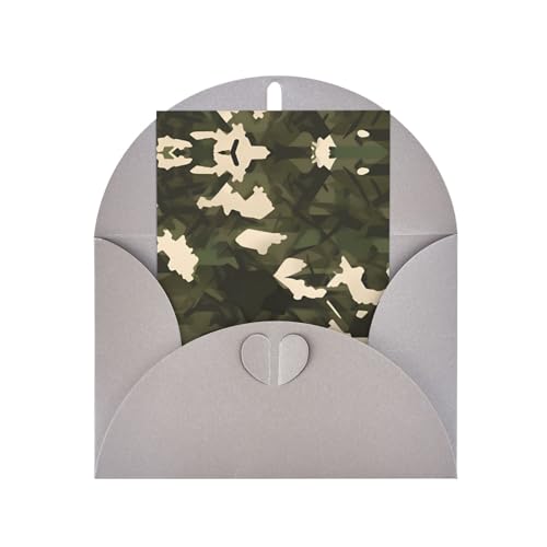 AoRom Armee-Camouflage-bedruckte Grußkarten, Klappkarten mit Umschlägen, für alle Anlässe, Dankeskarte, innen unbeschriftet, 10,2 x 15,2 cm von AoRom