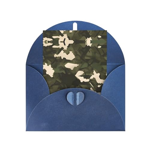 AoRom Armee-Camouflage-bedruckte Grußkarten, Klappkarten mit Umschlägen, für alle Anlässe, Dankeskarte, innen unbeschriftet, 10,2 x 15,2 cm von AoRom