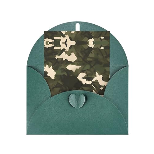 AoRom Armee-Camouflage-bedruckte Grußkarten, Klappkarten mit Umschlägen, für alle Anlässe, Dankeskarte, innen unbeschriftet, 10,2 x 15,2 cm von AoRom