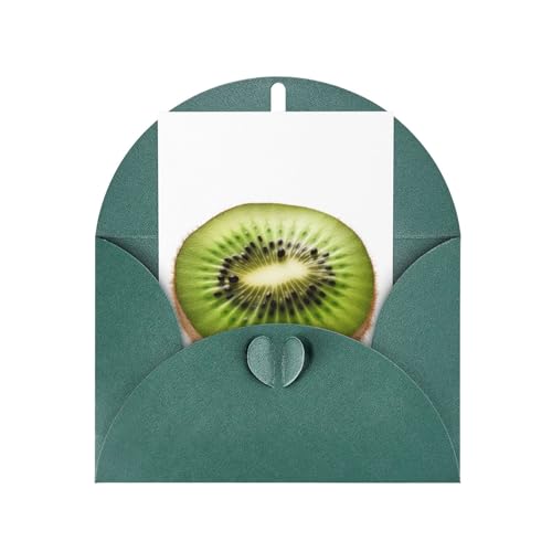 AoRom Grüne Kiwi-bedruckte Grußkarten, Klappkarten mit Umschlägen, für alle Anlässe, Dankeskarte, innen unbeschriftet, 10,2 x 15,2 cm von AoRom