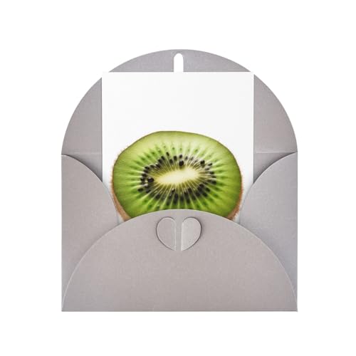 AoRom Grüne Kiwi-bedruckte Grußkarten, Klappkarten mit Umschlägen, für alle Anlässe, Dankeskarte, innen unbeschriftet, 10,2 x 15,2 cm von AoRom