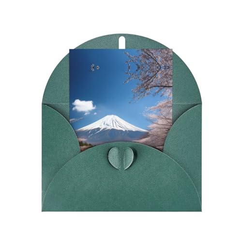 AoRom Mt. Fuji im frühen Frühling, bedruckte Grußkarten, Klappkarten mit Umschlägen, für alle Anlässe, Dankeskarte, innen unbeschriftet, 10,2 x 15,2 cm von AoRom