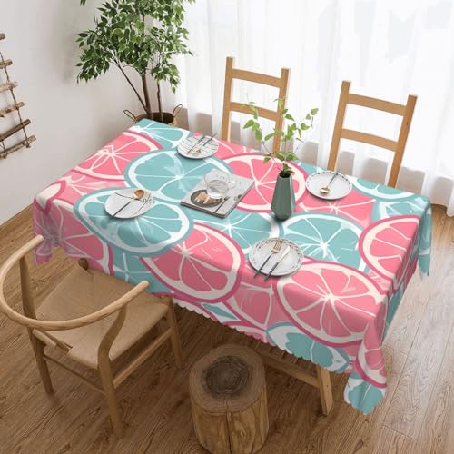 AoRom Rechteckige Tischdecke, wasserdicht, auslaufsicher, für Küche, Party, Tischdekoration, 137,2 x 182,9 cm, Rosa / Blau von AoRom