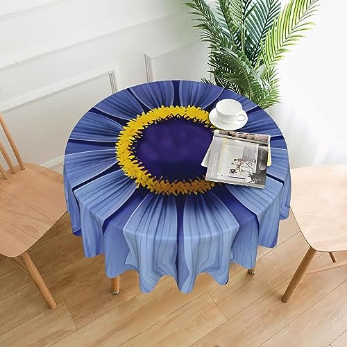 AoRom Runde Tischdecke mit Blumenherz, Bienen-Druck, 152,4 cm, waschbar, Polyester, knitterfrei, auslaufsicher, für Küche, Esszimmer von AoRom