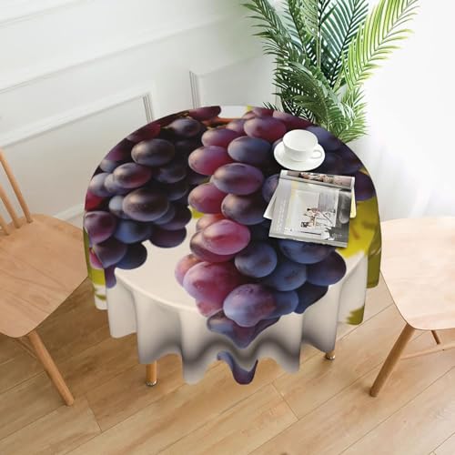 AoRom Runde Tischdecke mit Desert Grapes-Druck, 152,4 cm, waschbar, Polyester, knitterfrei, auslaufsicher, für Küche, Esszimmer von AoRom