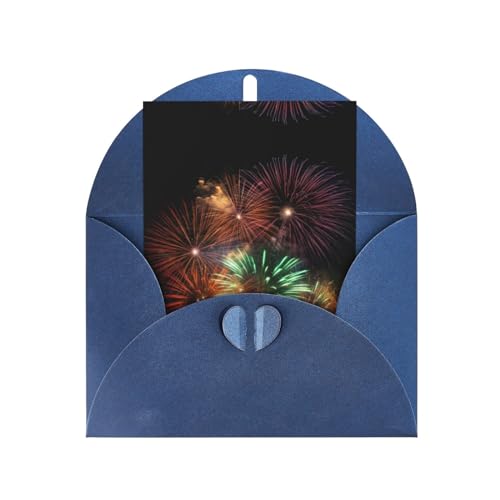 AoRom Splendid Fireworks bedruckte Grußkarten, Klappkarten mit Umschlägen, für alle Anlässe, Dankeskarte, innen unbeschriftet, 10,2 x 15,2 cm von AoRom