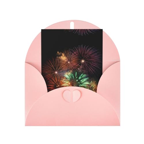 AoRom Splendid Fireworks bedruckte Grußkarten, Klappkarten mit Umschlägen, für alle Anlässe, Dankeskarte, innen unbeschriftet, 10,2 x 15,2 cm von AoRom