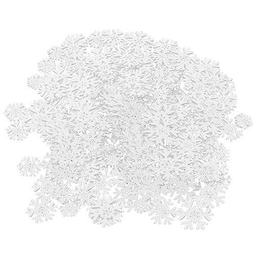 Weiße Schneeflocken-Holzscheiben in 20 mm, 25 mm, 30 mm, 35 mm, für Bastelarbeiten und Dekorationen, 200 Stück von Aoaoy