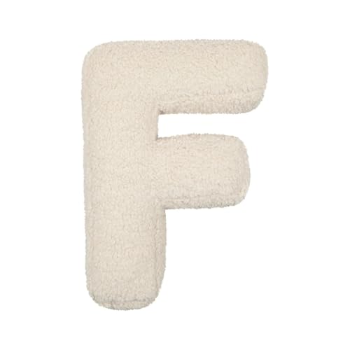 Buchstabenkissen, Personalisierbare Plüschkissen 3D Buchstabenkissen für Kinderzimmer, Plüschkissen mit englischen Buchstaben mit Ziffern 0-9, Für Sofa Bett Boden Auto Dekorative,F,40 * 35 * 10cm von Aocase