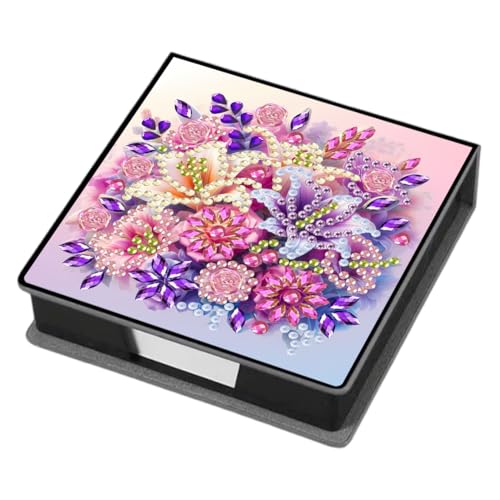 Aodejoy Zettelbox PU Leder, Diamond Painting Zettelkasten, Notizzettel Halter eckig für Bürozubehör, Schreibtisch, Schule, Zuhause, Abschlussgeschenk-Blumen Aodejoy Zettelbox PU Leder, Diamond Painting Zettelkasten, Notizzettel Halter eckig für Bürozubehör, Schreibtisch, Schule, Zuhause, Abschlussgeschenk-Blumen von Aodejoy