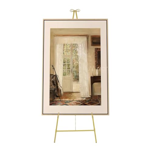 Display Staffelei Stand große Boden Standing Staffelei für Hochzeit Easel metal poster Gold 54.5 * 54.5 * 156.5cm von Aohuada