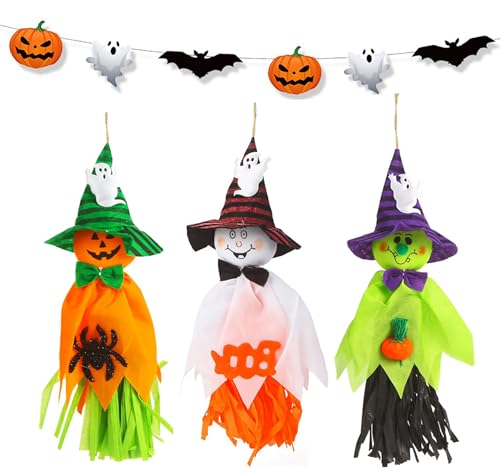 Halloween Deko Kinder Halloween Decorations Outdoor- 4 Stücke Deko Halloween Outdoor, Halloween Deko Innen Set, Halloween Party Deko Gruselig - Patio Lawn Garden Party Decorations von Aoibeely