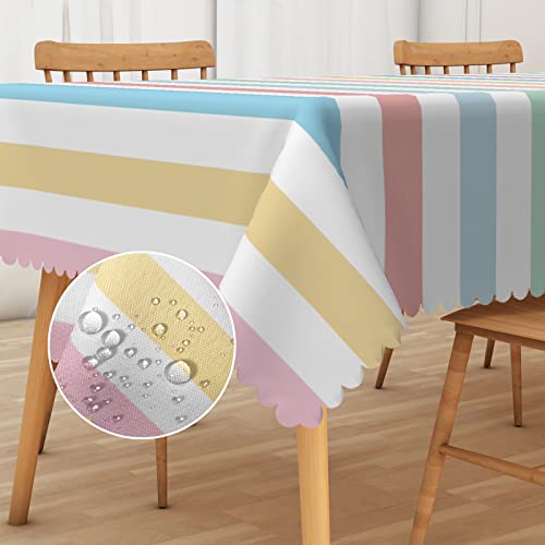 Aoihrraan 138x183cm Frühling Sommer Bunter Regenbogen Gestreifte Rechteckige Tischdecken Wasserdicht Schmutzabweisend Und Faltengeschützt Abdeckung Für Terrasse Picknick Esszimmer Küche Heimdekoration Aoihrraan 138x183cm Frühling Sommer Bunter Regenbogen Gestreifte Rechteckige Tischdecken Wasserdicht Schmutzabweisend Und Faltengeschützt Abdeckung Für Terrasse Picknick Esszimmer Küche Heimdekoration von Aoihrraan