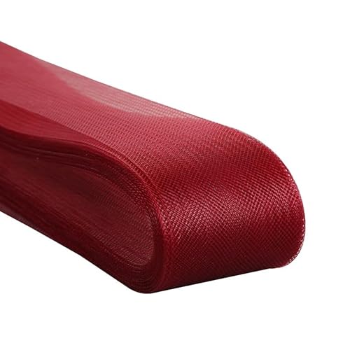 5 cm x 20 m violett-rotes Polyester-steife Rosshaar-Band für Hochzeitskleid, Ausbeinen, Nähen von Aoktorkit