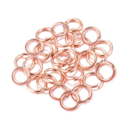 Offene Biegeringe aus Metall, 10 mm, für Schmuckherstellung, Verbindungsringe, Roségold von Aoktorkit