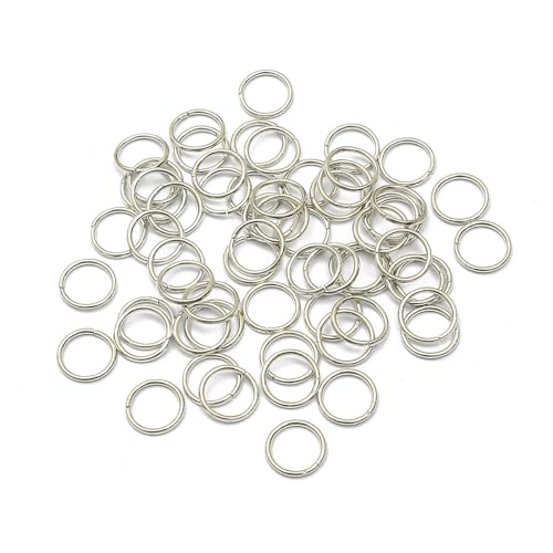 Offene Biegeringe aus Metall, 6 mm, für Schmuckherstellung, Verbindungsringe, Silber von Aoktorkit