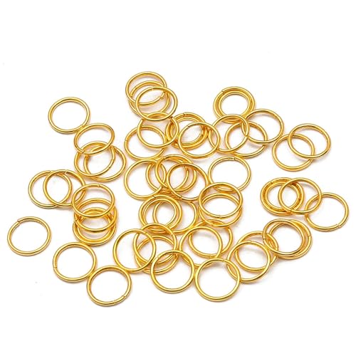 Offene Biegeringe aus Metall, 6 mm, für Schmuckherstellung, Verbindungsringe, goldfarben von Aoktorkit