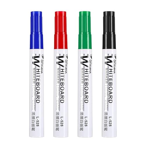 Aomhrek 8 Stück Whiteboard Marker, Whiteboard Marker Schwarz, Whiteboard Stifte, Whiteboard Schwamm Set für Schule Klassenzimmer, BüRo Haus KüHlschrank Schwarzes Whiteboard Marker von Aomhrek