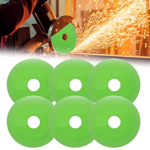 Felsplattentrennscheibe,Rock Slab Grinding Disc,Felsplatten-Schleifscheibe,Schleifscheibe Für Felsenplatten,Glastrennscheibe Für Winkelschleifer,Verbreiterte Schneidklinge für Steinkeramik (6pcs) von Aoomud