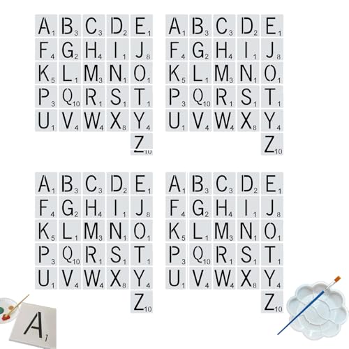 Aosrioylt Letter Stencils 4 Inch,Letters for Wall Decor Reusable Plastic Alphabet Letter Stencils 6 Inch Letter Stamp Set Art Craft Stencils for Wall Decor DIY Crafts Painting(All) von Aosrioylt