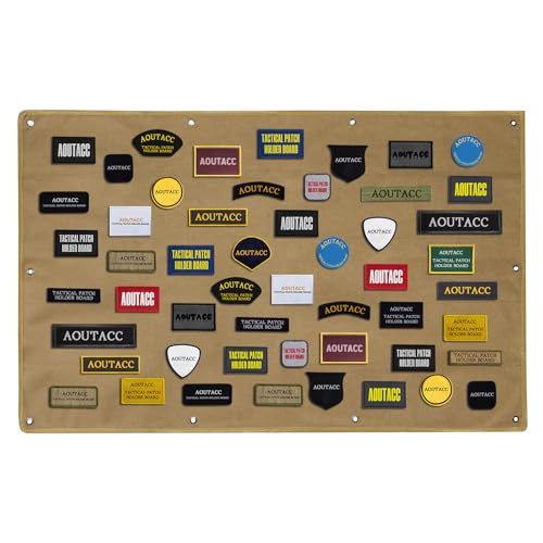 AOUTACC Taktischer Militär-Patch-Halter, 108 x 69,8 cm, Klettverschluss, taktisches Patch-Panel für Militäruniform, Haki-Abzeichen von Aoutacc