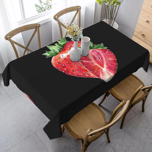 Tischdecke Abwaschbar Frucht Erdbeere Rechteckig 140x350 cm 3D Tischdecken Schwarz, Tischtuch Ornamente Polyester Gartentischdecke 350x140 Tischwäsche Küche Party a-259 Tischdecke Abwaschbar Frucht Erdbeere Rechteckig 140x350 cm 3D Tischdecken Schwarz, Tischtuch Ornamente Polyester Gartentischdecke 350x140 Tischwäsche Küche Party a-259 von Aozhiswe