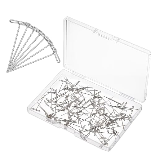 100 Stück T Nadeln,Perücke Nadeln Set,Edelstahl T Pins,Stecknadeln mit Kopf T-Nadeln,Gerade Perückennadeln,T-Form Polsterung Nadeln mit Box,für Perückenherstellung Handwerk Stricken Nähen Schmuck 100 Stück T Nadeln,Perücke Nadeln Set,Edelstahl T Pins,Stecknadeln mit Kopf T-Nadeln,Gerade Perückennadeln,T-Form Polsterung Nadeln mit Box,für Perückenherstellung Handwerk Stricken Nähen Schmuck von Apausvcm