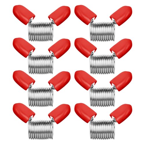 Perlenfederstecker, weiche flexible Perlenklemmen mit roten Griffen zur Schmuckherstellung, Perlenstopper für Bastelarbeiten, kreatives Perlenende, um zu verhindern, dass Perlen herunterfallen, 8 von Apausvcm