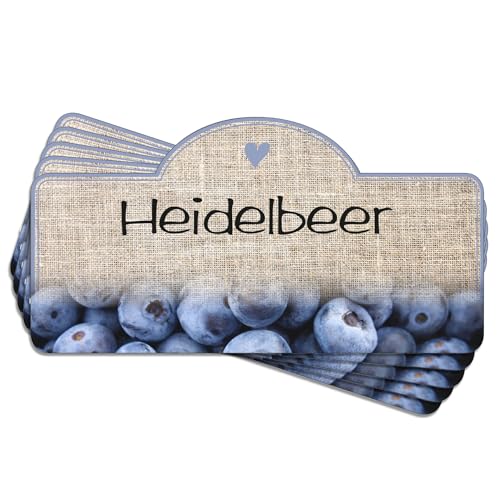 Apoidea – Marmeladen Etiketten selbstklebend 36 Stück/hochwertige Etiketten für Marmeladengläser/Aufkleber Marmeladengläser/Etiketten selbstklebend Marmelade - Heidelbeer von Apoidea