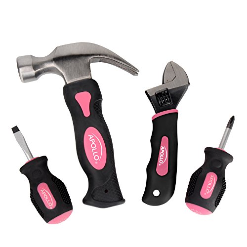 Apollo DT0240P Werkzeugset, Karbonstahl, Pink, 4 pc von Apollo