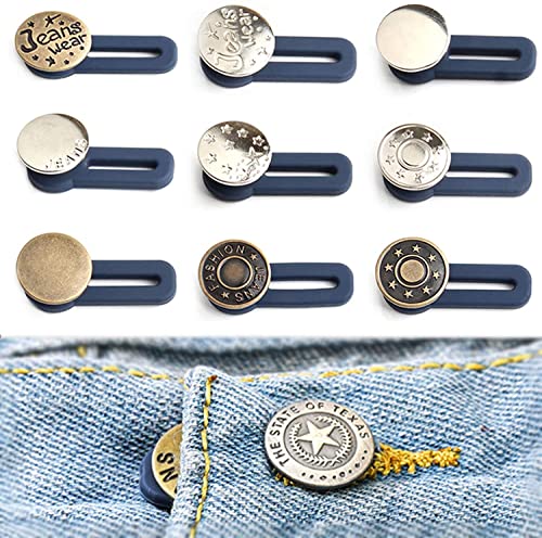 Apore Button Pants Extender Extender Taillenverlängerung elastische Hosenerweiterung Jeans Waist Extender Taille Hosen Knopf Jeans Buttons Kragen Knopf Metal Button for Men or Women's Jeans (5Stücke) von Apore