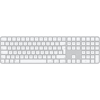 Apple Magic Keyboard (2024) mit Ziffernblock und Touch ID Tastatur kabellos silber, weiß von Apple