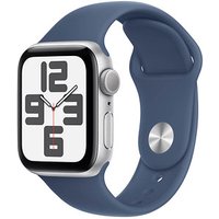 Apple Watch SE 40 mm Aluminium (GPS) Sportarmband M/L  denim, silber von Apple