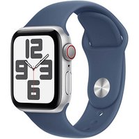 Apple Watch SE 40 mm Aluminium (GPS+Cellular) Sportarmband M/L  denim, silber von Apple