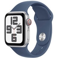 Apple Watch SE 40 mm Aluminium (GPS+Cellular) Sportarmband S/M  denim, silber von Apple