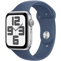 Apple Watch SE 44 mm Aluminium (GPS) Sportarmband M/L  denim, silber von Apple