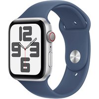 Apple Watch SE 44 mm Aluminium (GPS+Cellular) Sportarmband M/L  denim, silber von Apple