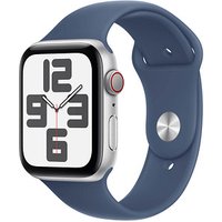 Apple Watch SE 44 mm Aluminium (GPS+Cellular) Sportarmband S/M  denim, silber von Apple