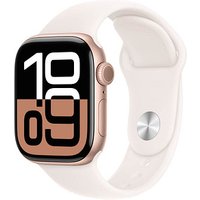 Apple Watch Series 10 42 mm Aluminium (GPS) Sportarmband M/L  blassrosa, roségold von Apple