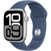 Apple Watch Series 10 42 mm Aluminium (GPS) Sportarmband S/M  denim, silber von Apple