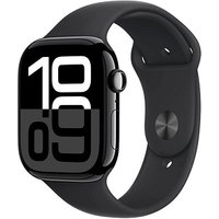 Apple Watch Series 10 46 mm Aluminium (GPS) Sportarmband M/L  schwarz, diamantschwarz von Apple