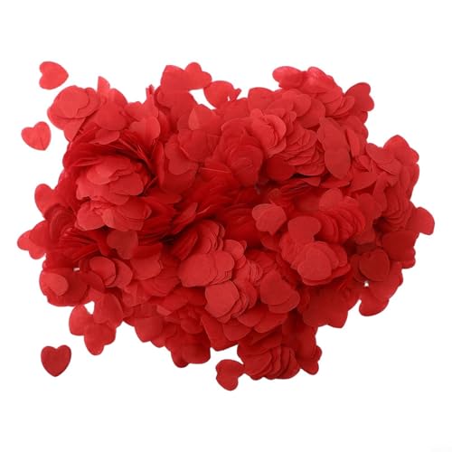 Aprilsunnyzone Valentinstag Herz Seidenkonfetti Party Tisch Herz Papier Konfetti Seidenkonfetti für Ballon Hochzeit Urlaub Geburtstag (rot) von Aprilsunnyzone