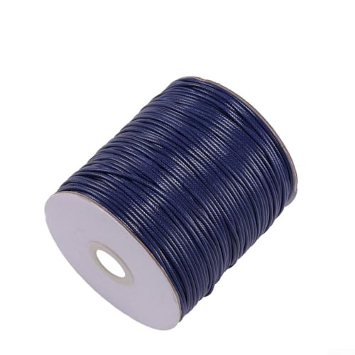 Mehrfarbige geflochtene Kordel aus PU-Leder für Halskette und Armband zum Basteln, 10 Meter Material (0,8 mm Marineblau) von Aprilsunnyzone