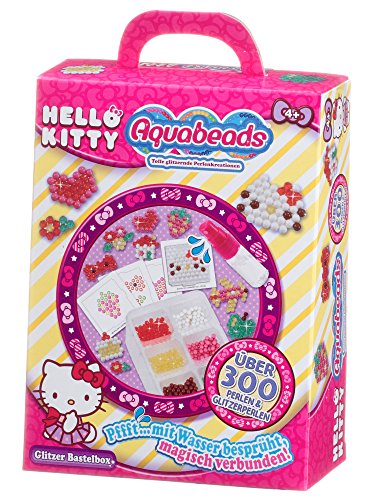 Aquabeads 79988 Hello Kitty Glitzer Bastelbox, Kinder Bastelset von Aquabeads