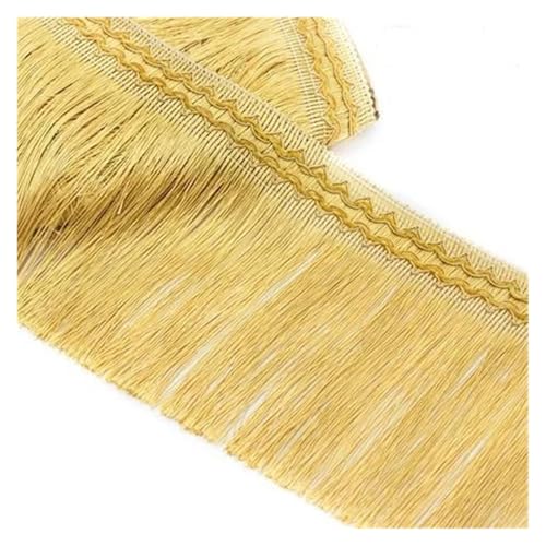 Aqxyedc 12 Yards Vorhang-Quasten-Fransenbesatz, Zopfbesatz, 16 cm, goldene Quasten, Polsterung, DIY, Luxus-Accessoires, dekoriert wanglan(GELB,12Yards Price) von Aqxyedc